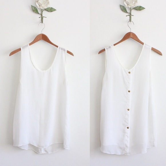 Peaches N' Cream Tops - Chiffon Tank Top blouse